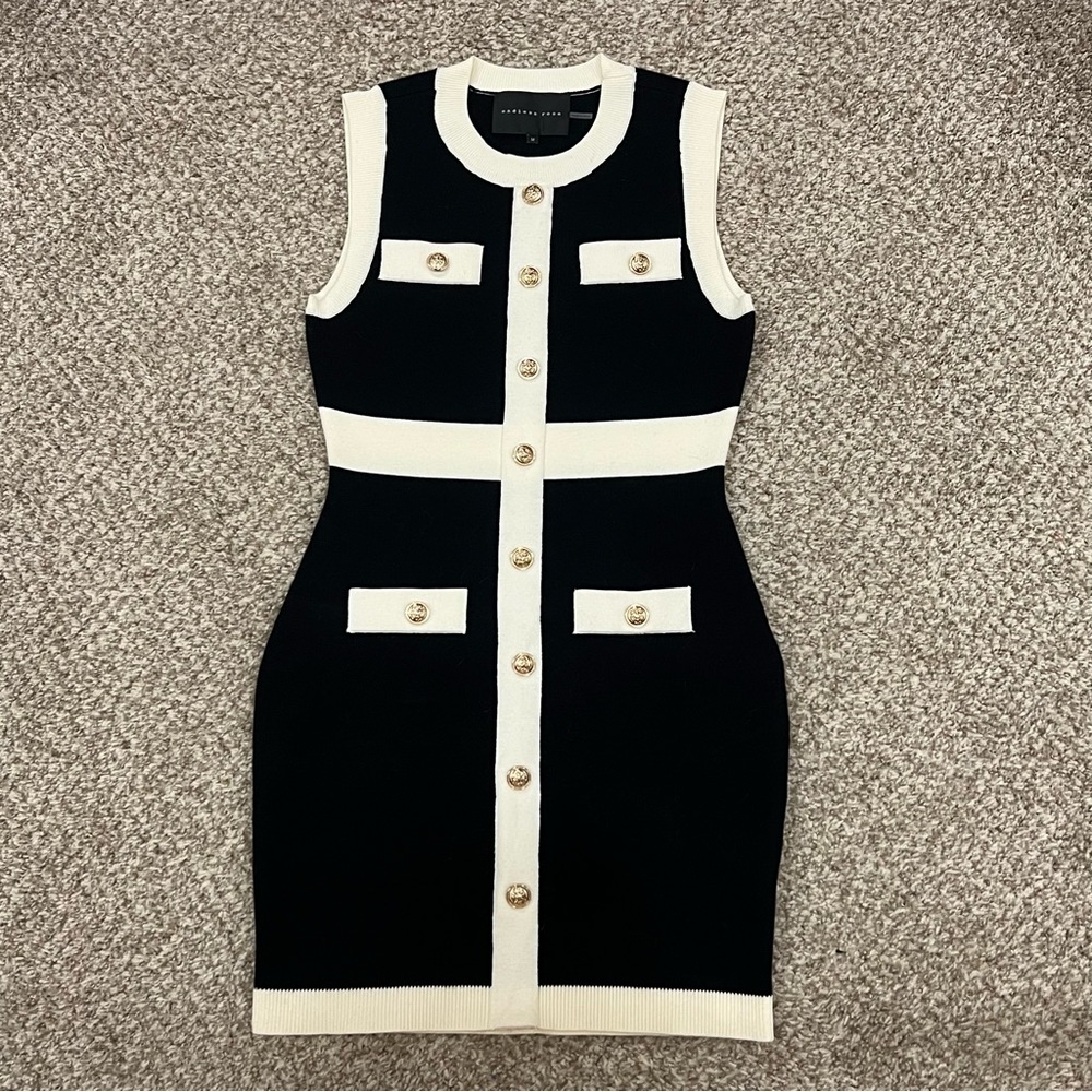 Anthropologie endless rose classic glam knit mini dress